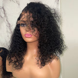 12 Inch 5x5 Curly Bob Wig Right Side Part